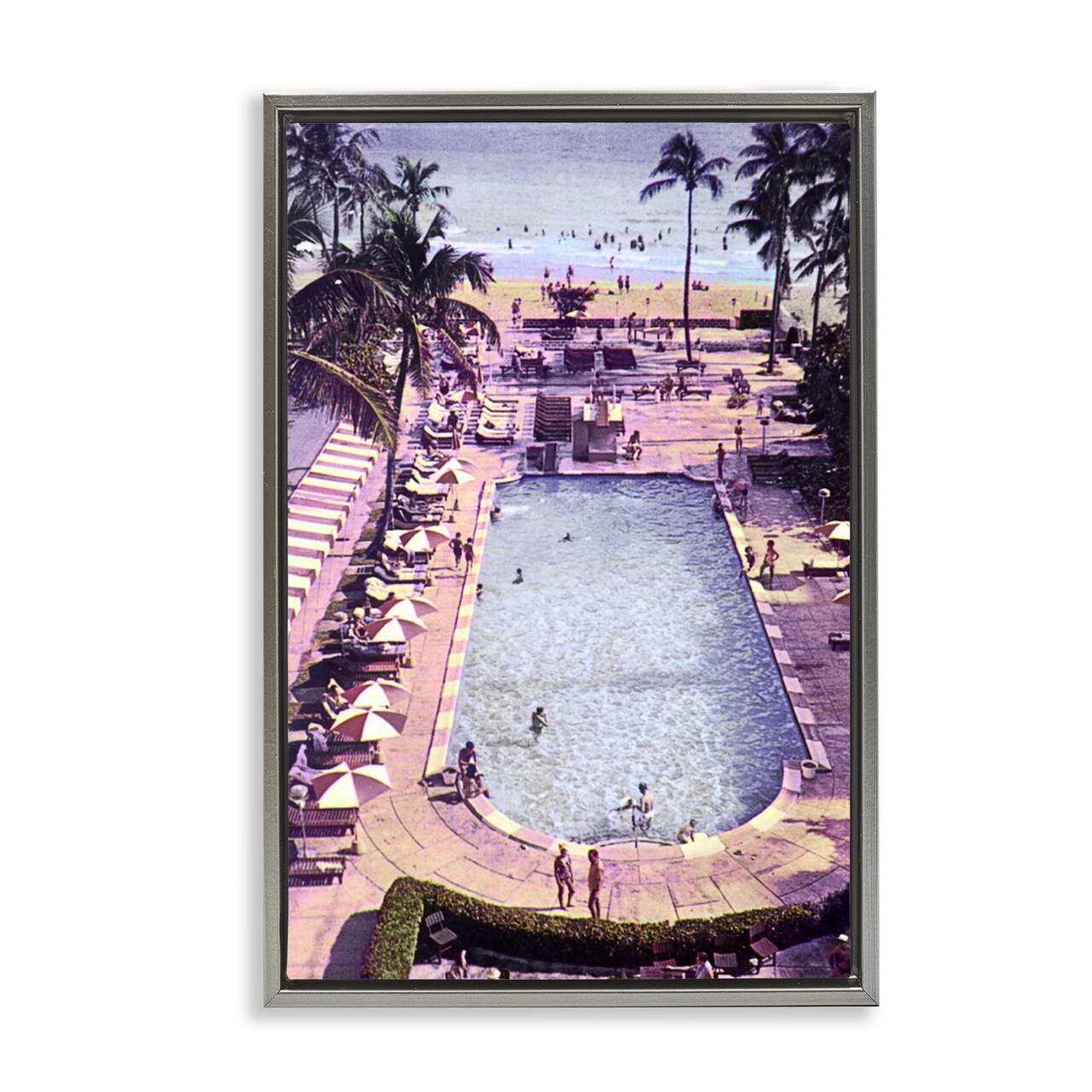 Stupell Industries Vintage Miami Sands Floating Frame, design by Grotto Studios